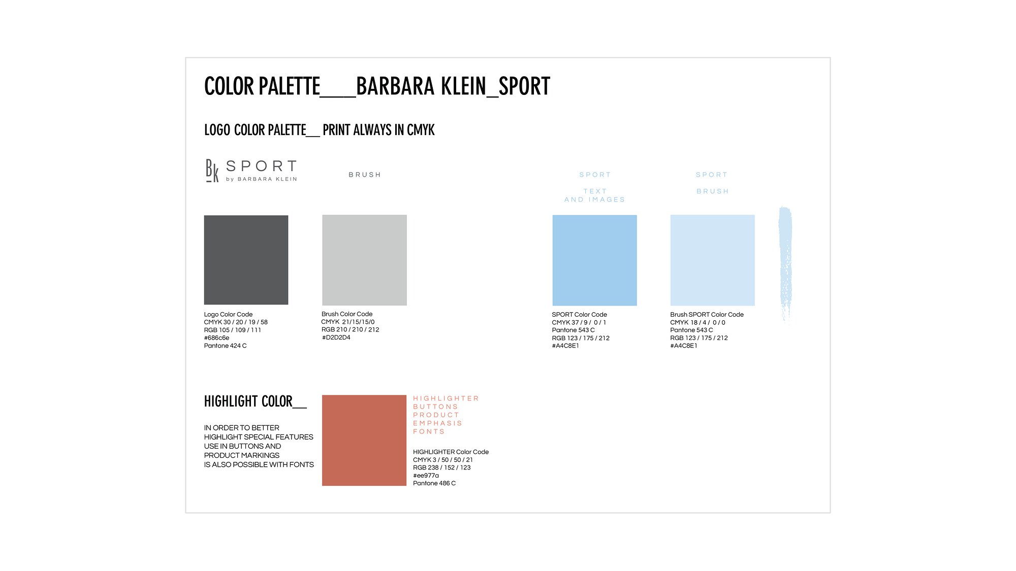 Farbpalette Sport