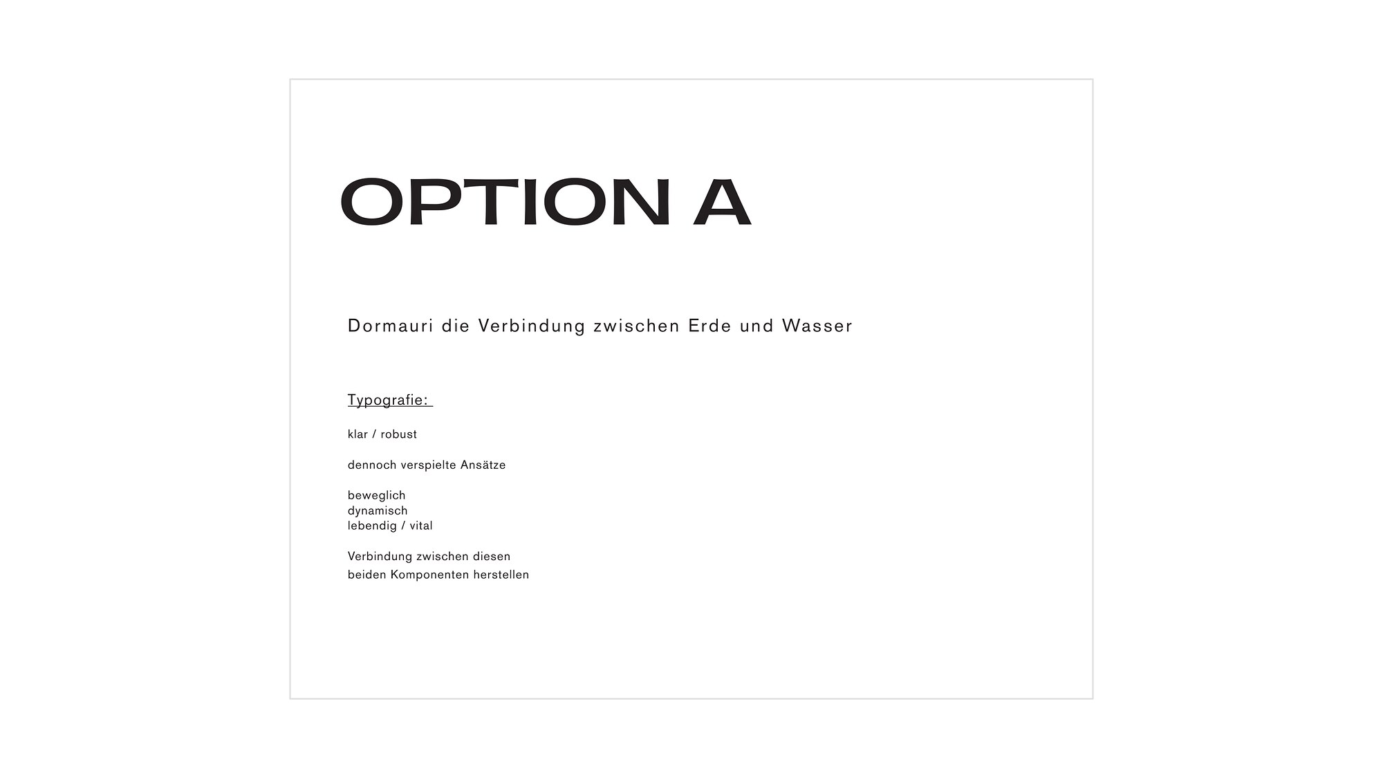 Typostudie Option A