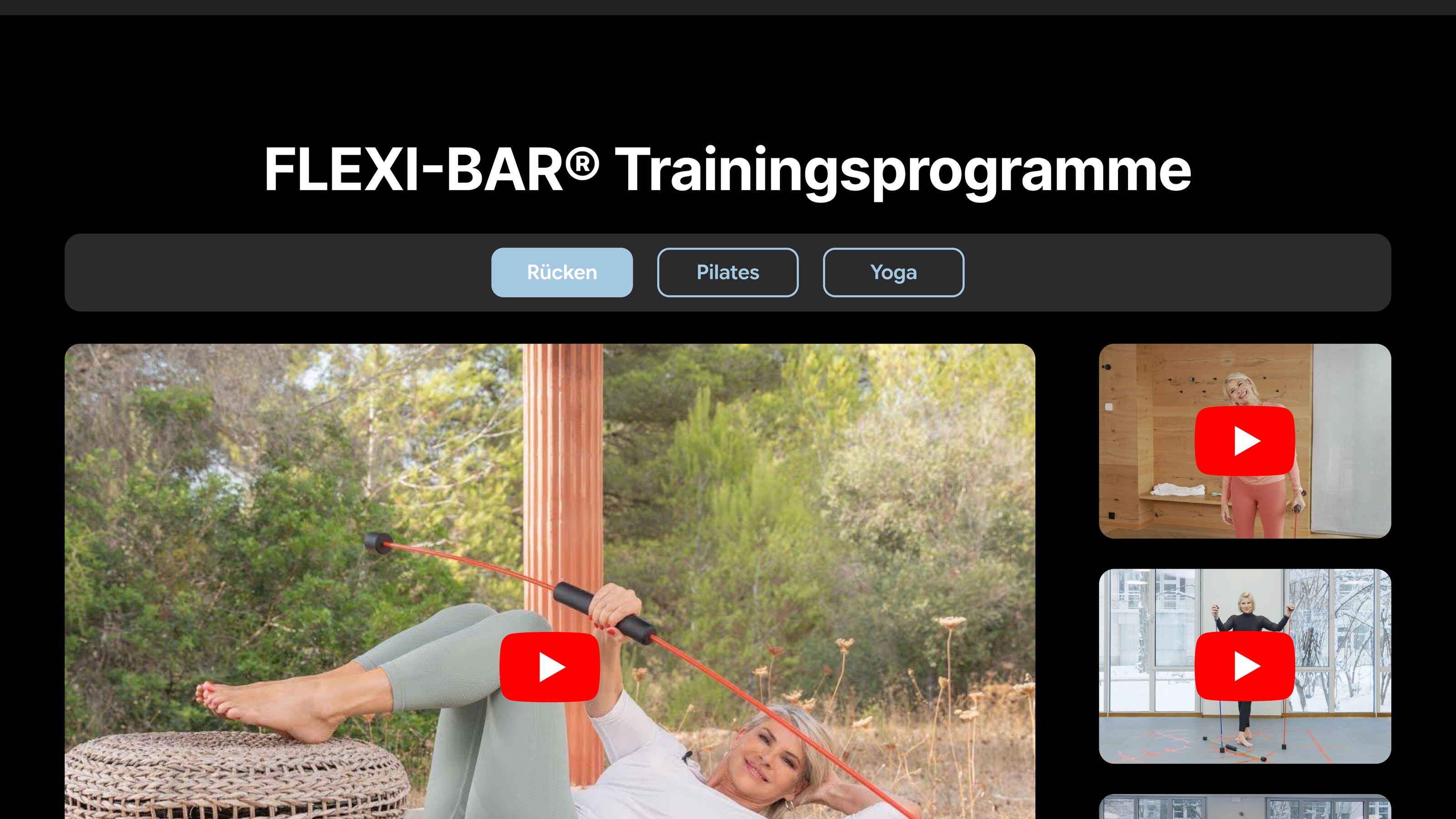Trainingsprogramme mit Video