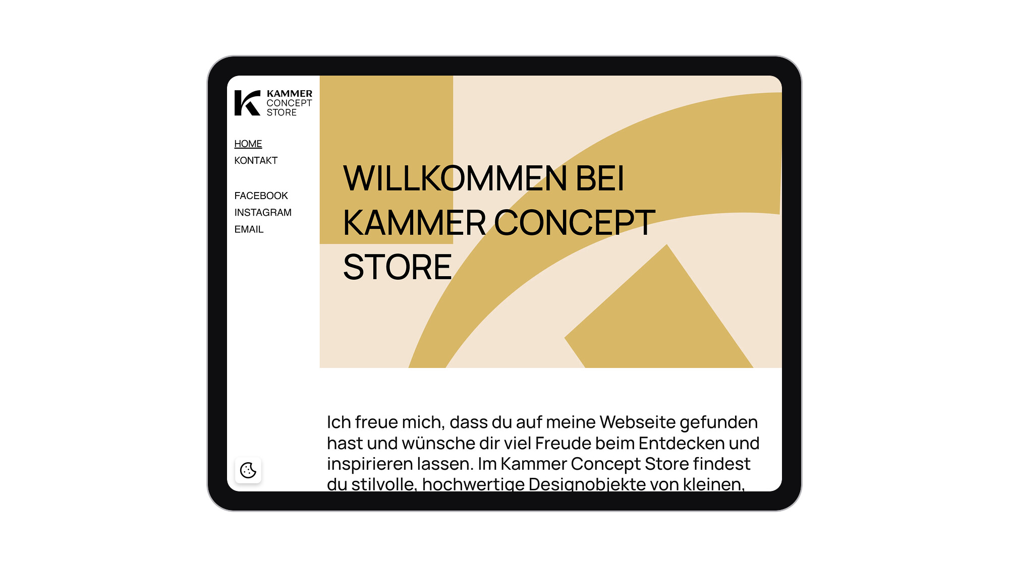 Shop auf dem Tablet