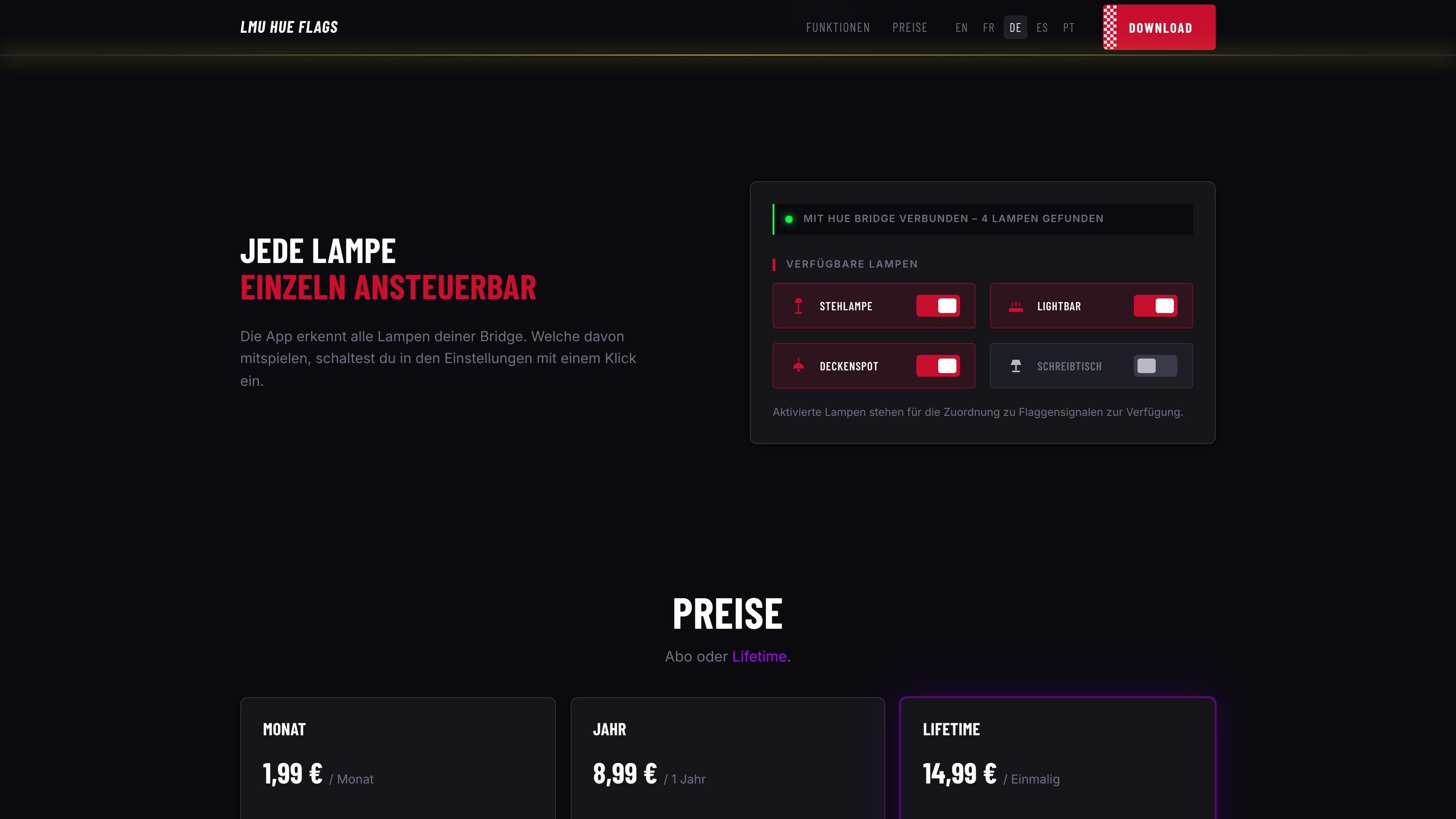 Lampen und Preise