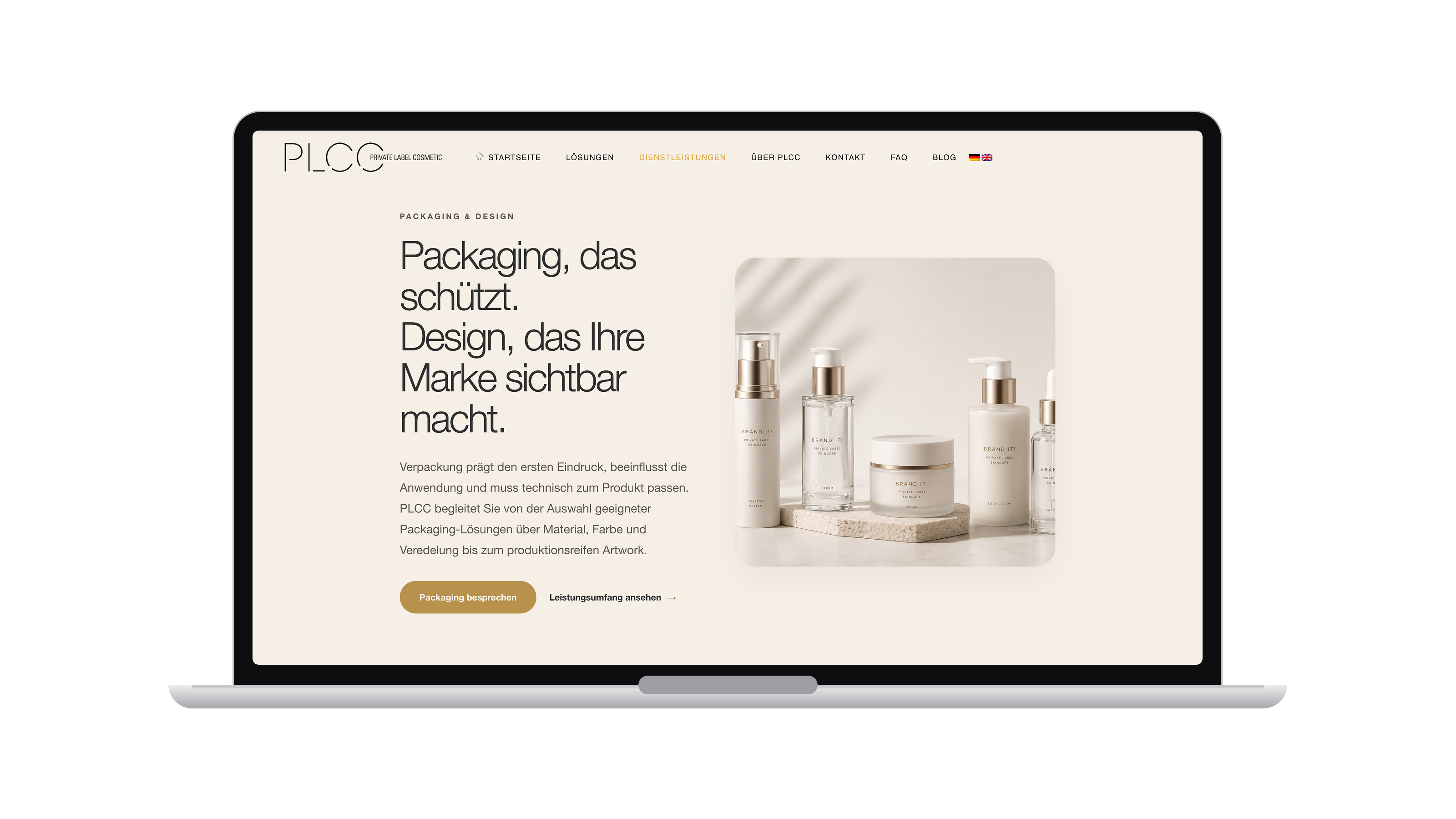 Leistung Packaging und Design