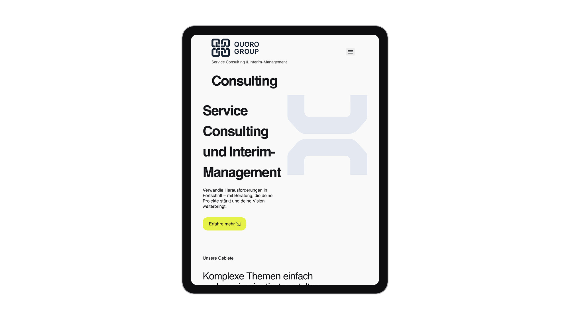 Consulting auf dem Tablet