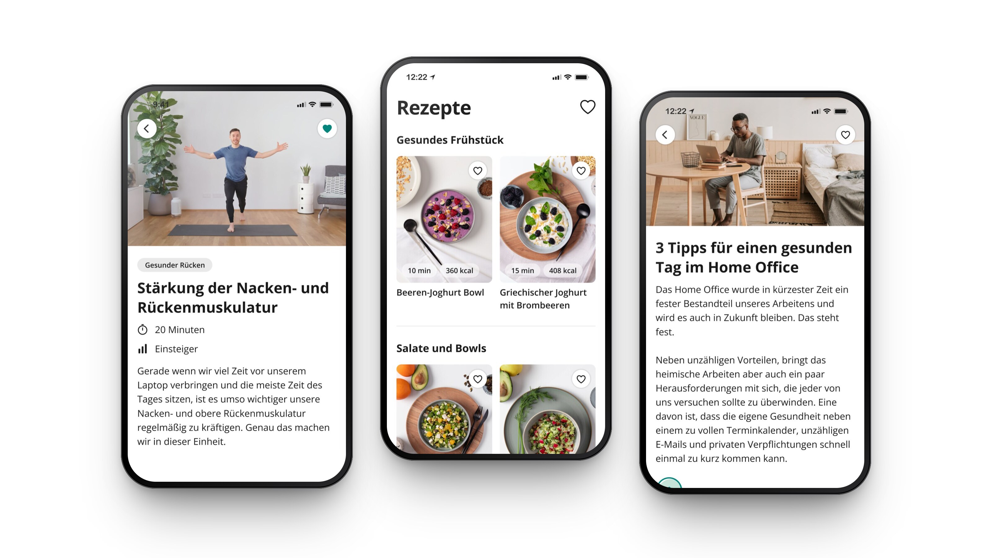 All about you App mit Rezepten und Übungen