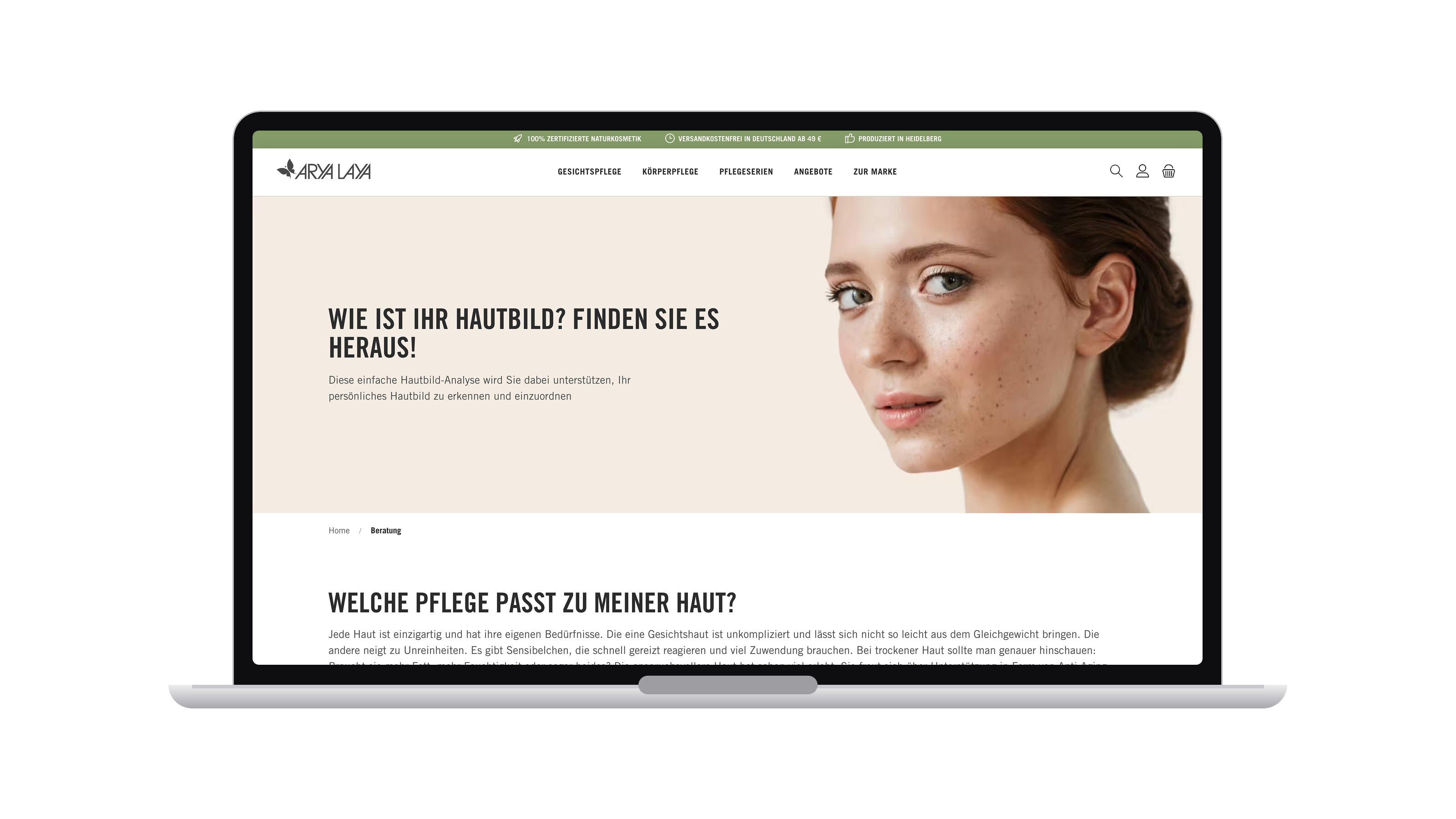 Hautbildberatung im Shop von Arya Laya