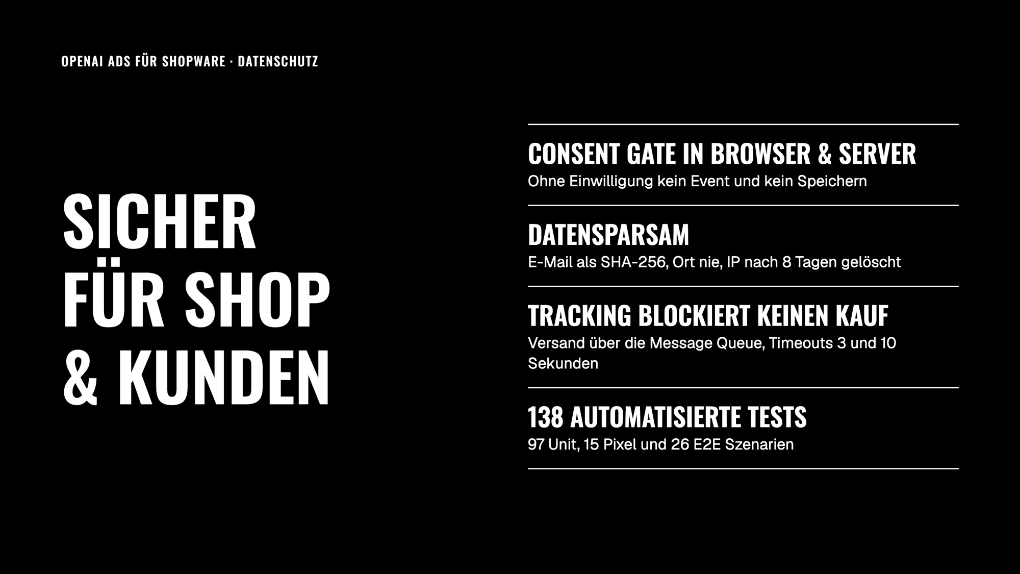 Consent Gate in Browser und Server, 138 automatisierte Tests